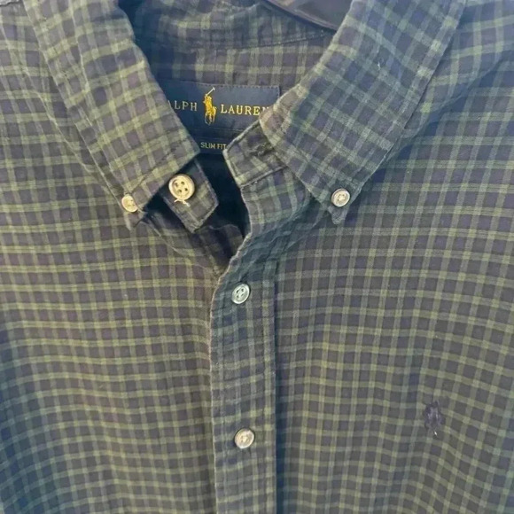 Ralph Lauren Men’s  Button Down Shirt Black watch Plaid Size Large - Picture 2 of 8